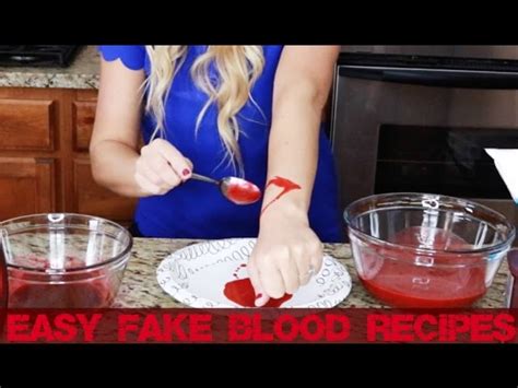 put fake blood on clothes|recipes for fake blood.